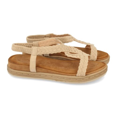 Sandalia Plana con El?stico en el Tal?n