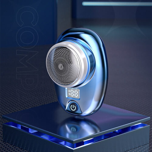 Afeitadora eléctrica portátil de viaje, digital, resistente al agua
